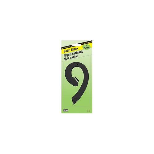 House Number, Character: 9, 4 in H Character, Black Character, Zinc - pack of 50