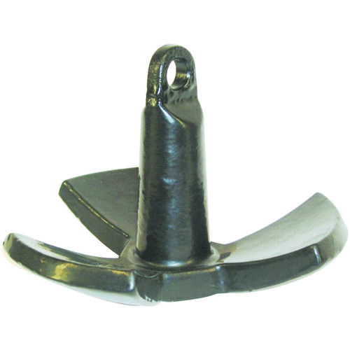 River Anchor, Red, Cast Iron, PVC-Coated