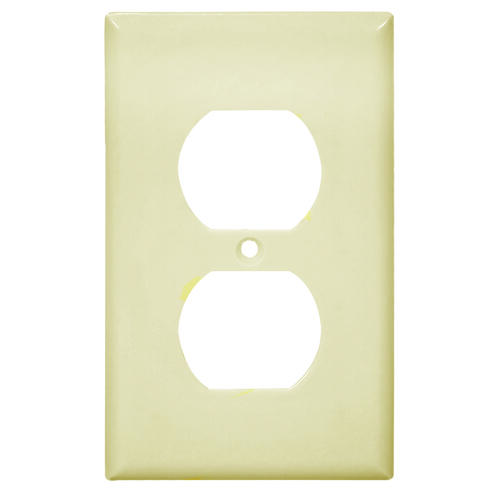 2132V Wallplate, 4-1/2 in L, 2-3/4 in W, 1 -Gang, Thermoset, Ivory, High-Gloss - pack of 10