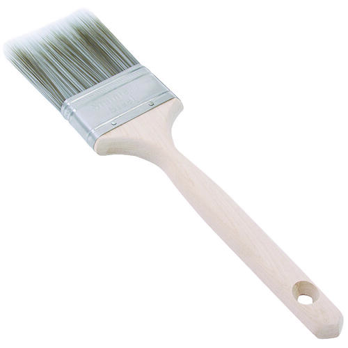 Paint Brush, 2-1/2 in W, 2-3/4 in L Bristle, Nylon/Polyester Bristle, Flat Sash Handle