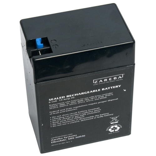 Zareba ASB30-2 Fi-Shock ASB30 Solar Battery, 6 V Battery, Lead Acid