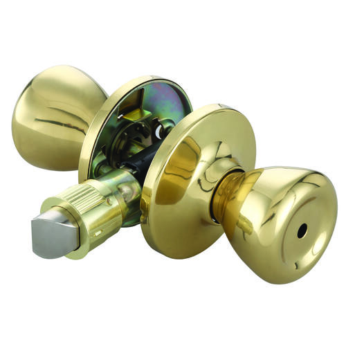 Mobile Home Privacy Lockset, Polished Brass