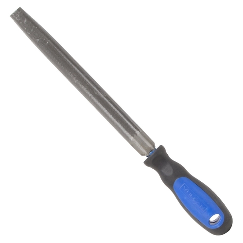 Vulcan JL-F003 File, Half-Round Profile, Half Round Pattern, Double Cut Cut, 3/4 in W Blade, Cushion-Grip Handle