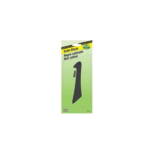 House Number, Character: 1, 4 in H Character, Black Character, Zinc - pack of 5