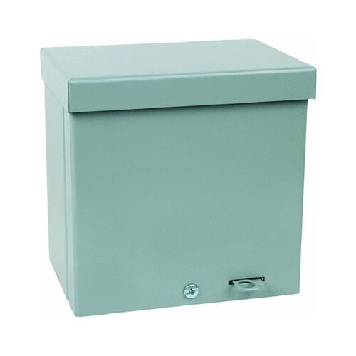 Steel City AB-884RBGK001 Raintight Enclosure, 3 -Knockout, Steel, Gray, Painted, Free-Standing Mounting