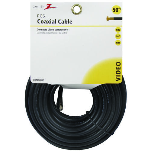 Zenith VG105006B RG6 Coaxial Cable, F-Type, F-Type