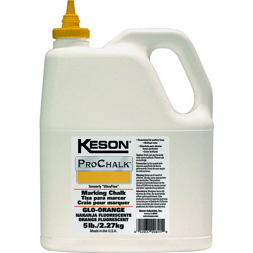 KESON LLC 105GO PROCHALK Series Marking Chalk Refill, Glow Orange