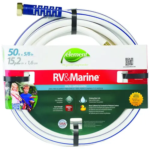 Swan CELMRV58050 MRV58050 Water Hose, 5/8 in ID, 50 ft L, White