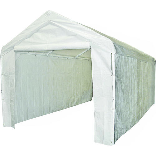 Sidewall/Enclosure Kit, 10 ft W Exterior, 20 ft D Exterior, 6 ft H Exterior, Rectangle, White