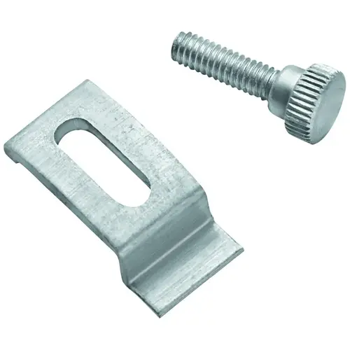 V1369 Series Storm Door Clip with Screw, Aluminum, Clear