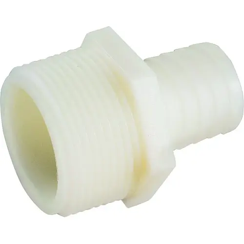 Hose Adapter, 1 in, Barb, 1 in, MIP, 150 psi Pressure, Nylon