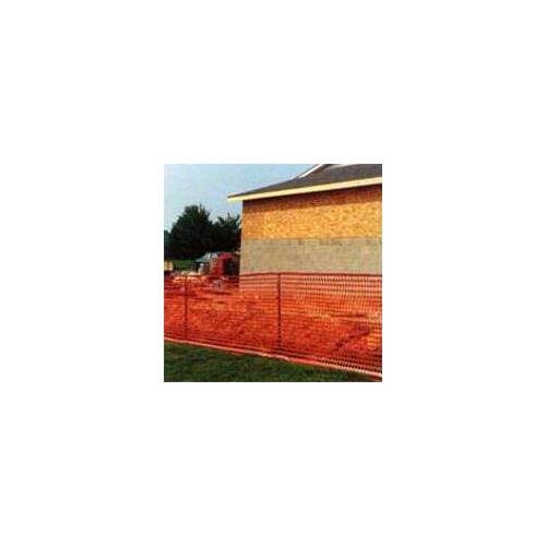 Safety Fence, 50 ft L, 3-1/4 x 3 in Mesh, Plastic, Orange