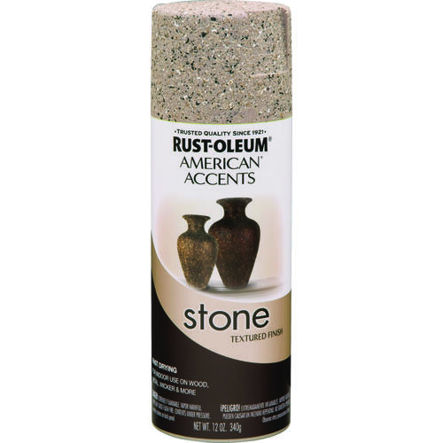 AMERICAN ACCENTS Stone Spray Paint Pebble, Solvent-Like, Pebble, 12 oz, Aerosol Can