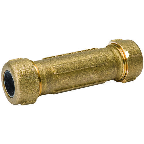 B&K 160-306NL Pipe Coupling, 1-1/4 in, Compression, Brass, 125 psi Pressure