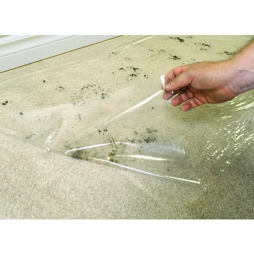 Carpet Shield, 500 ft L, 24 in W, 2.5 mil Thick, Polyethylene, Clear