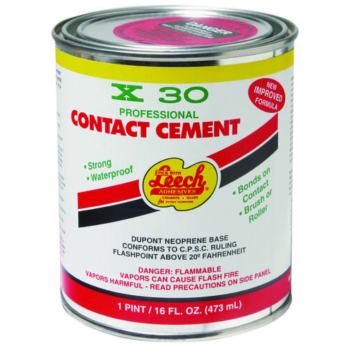 X-30 Contact Cement, Clear, 1 pt Can