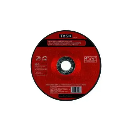 Task Tools 32408B Cutting Wheel, 4 in Dia, 1/8 in Thick, 5/8 in Arbor