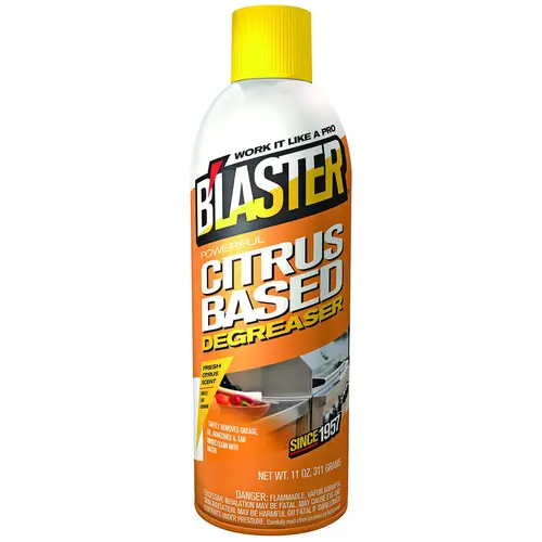 Blaster 16-CBD Degreaser, 11 oz Aerosol Can, Liquid, Citrus Clear