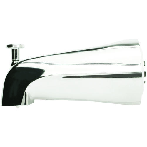 Bathtub Spout with Diverter, 3/4 in Connection, IPS, Zinc, Chrome Plated