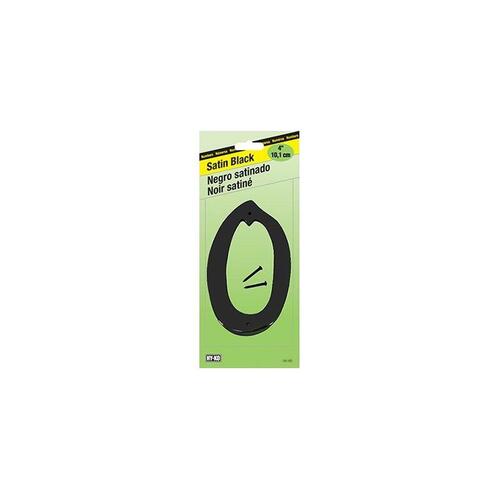 House Number, Character: 0, 4 in H Character, Black Character, Zinc - pack of 50