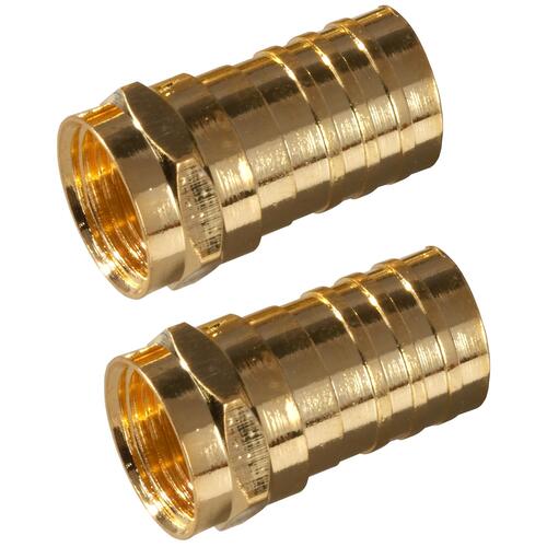 Zenith VA1002RG6CR Crimp-On Connector, F Connector - pack of 2