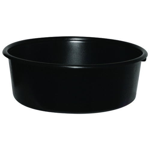 Feed Pan, 5 qt Volume, Fortalloy Rubber/HDPE, Black
