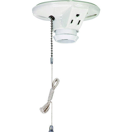 667-SP Lamp Holder, 125 VAC, 660 W, White