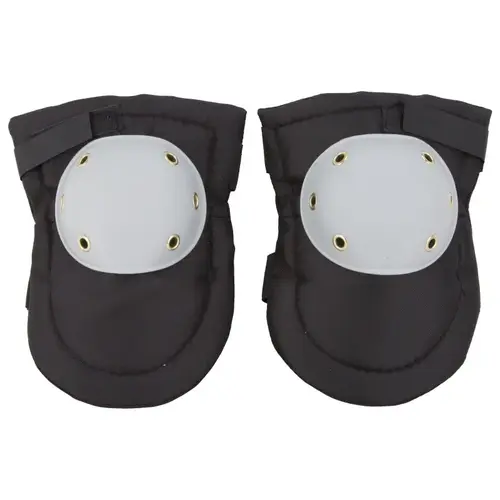 Heavy-Gauge Knee Pad Hardcap with Thick Foam, 9-3/4 x 7 in, PE Cap, EVA Pad, 2-Strap Pair