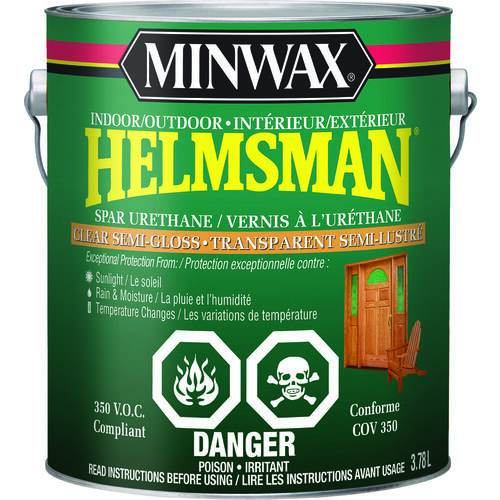 Helmsman Protective Finish, Semi-Gloss, Clear, Liquid, 3.78 L