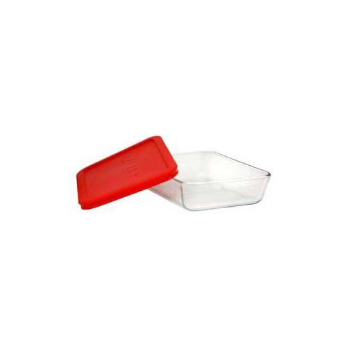 Fuente Rectangular 2,6lts Con Tapa Vidrio Pyrex 1075451