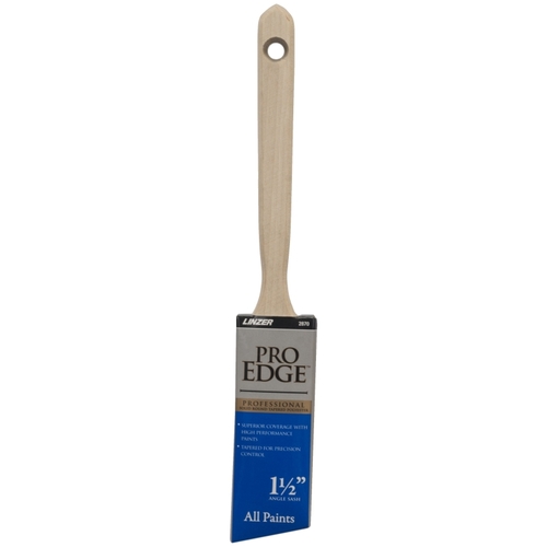 Paint Brush, 1-1/2 in W, Polyester Bristle, Angle Sash Handle