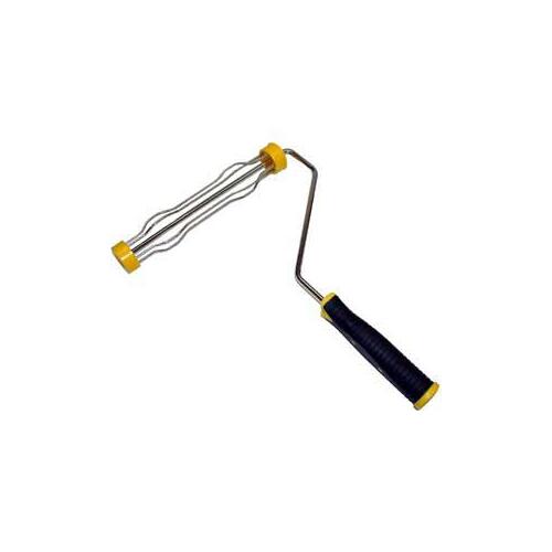 Paint Roller Frame, 9-1/2 in L Roller, Ergonomic Handle, Black/Yellow Handle