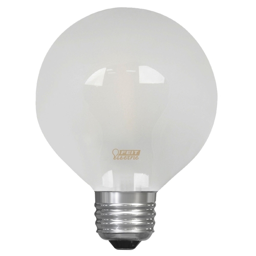 L LED Bulb, Globe, G25 Lamp, 25 W Equivalent, E26 Lamp Base, Dimmable, Soft White Light