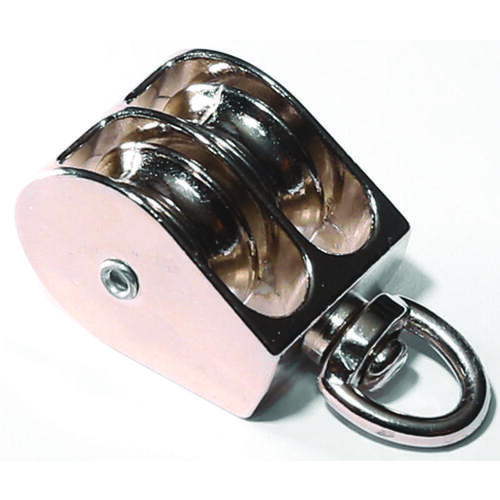 Rope Pulley, 5/16 in Rope, 1-1/2 in Sheave, Cadmium