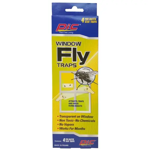 pic FTRP Window Fly Trap, Solid, Characteristic - pack of 4