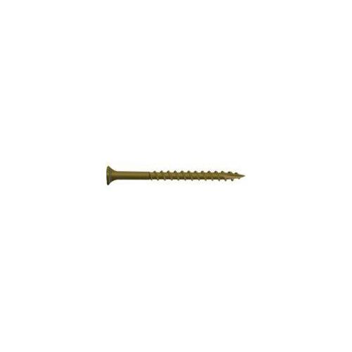 Deck Screw, #10 Thread, 3-1/2 in L, Bugle Head, Star Drive, Type 17 Slash Point, Carbon Steel ProTech-Coated - pack of 250