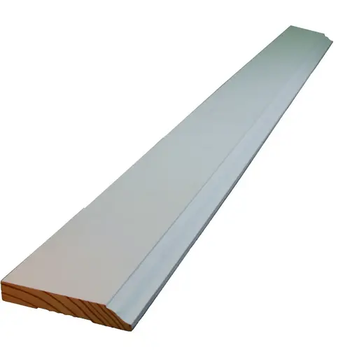 Base Moulding, 96 in L, 3-1/4 in W, 9/16 in Thick, Wood, Primed - pack of 8