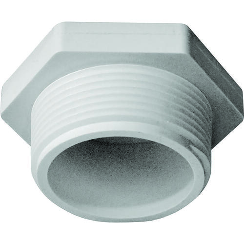 Lasco 450015BC Pipe Plug, 11/2 in, MPT, PVC, White, SCH 40 Schedule