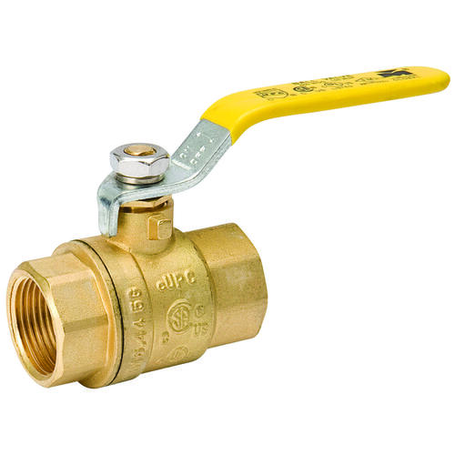 Ball Valve, 1-1/4 in Connection, FPT x FPT, 600/150 psi Pressure, Manual Actuator, Brass Body Chrome