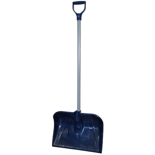 Rugg 26PDXB-S 26PDX-S Snow Shovel, 18 in W Blade, Combo Blade, Polyethylene Blade, Steel Handle, Navy