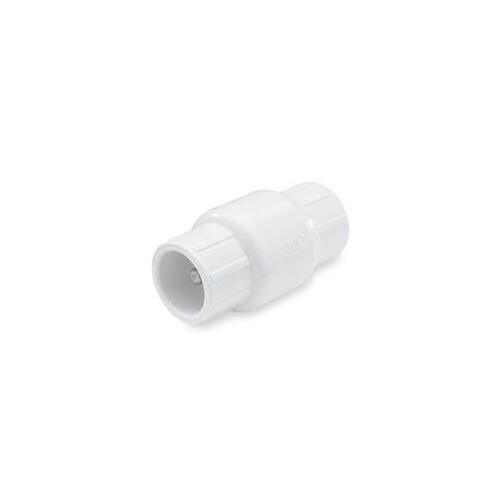 1011-10 Check Valve, 1 in, Slip Joint, 200 psi Pressure, PVC Body White