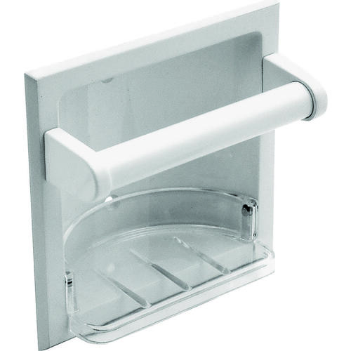 Boston Harbor L770H5107 Soap Holder and Grab Bar, Recessed Mounting