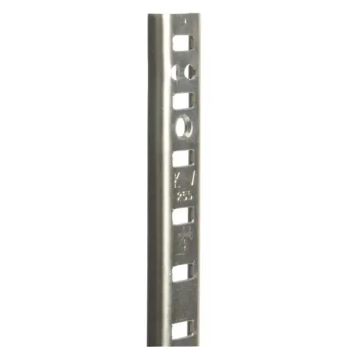 255 Mortise-Mount Pilaster Standard 500 lb, Steel, Wall Mounting Bright Zinc