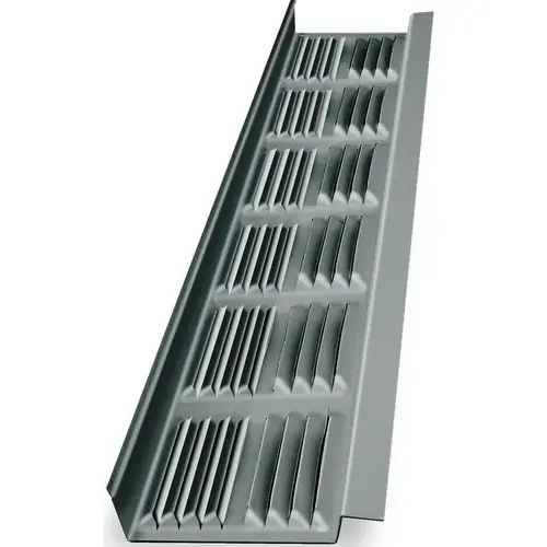 Soffit Vent, 2-3/4 in L, 1/4 in W, 68 sq-ft Net Free Ventilating Area, Aluminum, Mill - pack of 50