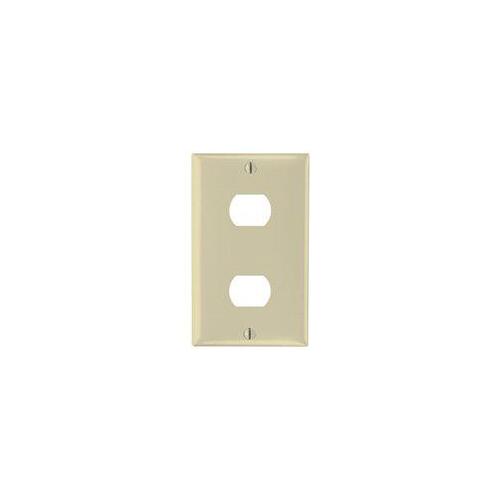 Wallplate, 4-1/2 in L, 2-3/4 in W, 1 -Gang, Thermoset, Ivory