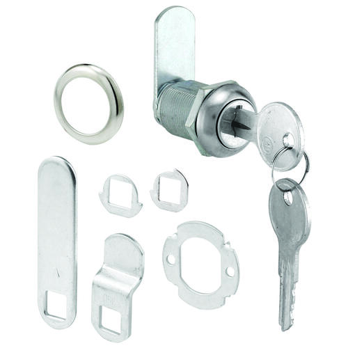 Defender Security U 9943KA Lock, Cam, Keyed Lock, Y13 Yale Keyway, Stainless Steel, Chrome