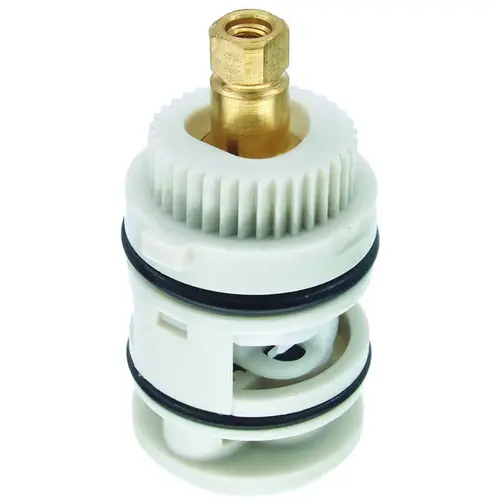 Faucet Cartridge, Brass/Plastic, 2-3/8 in L, For: Valley Single Handle Kitchen and Bathroom Faucets Off-White
