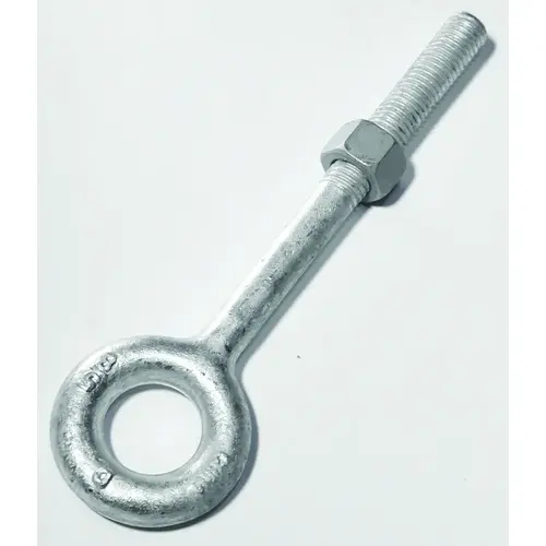 Eye Bolt, 3/8 in Thread, 1-1/2 in L Thread, 3/4 in ID x 1-1/2 in OD Dia Eye, 2-1/2 in L Shank