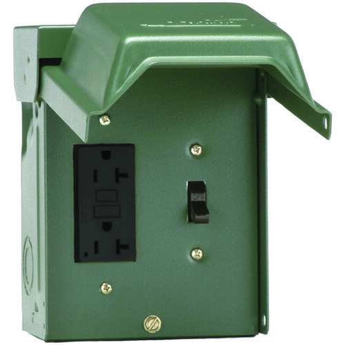 Power Outlet, 20 A, 120 V, Green