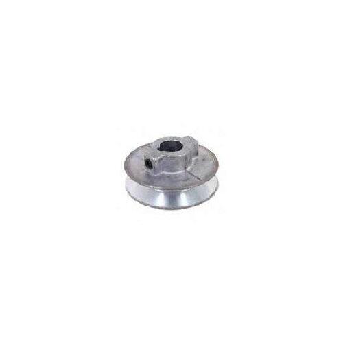 -3/8 V-Groove Pulley, 3/8 in Bore, 2-1/2 in OD, 2-1/4 in Dia Pitch, 1/2 in W x 11/32 in Thick Belt, Zinc